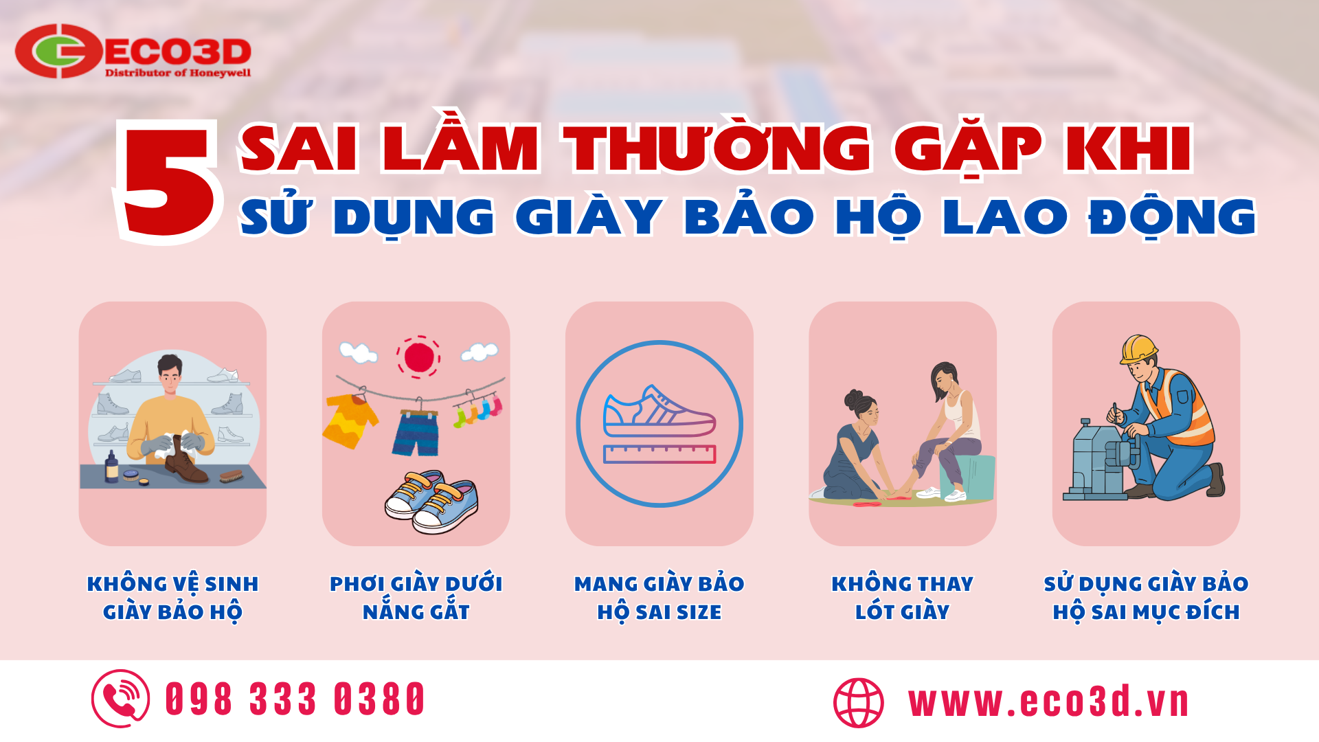 5 Sai lầm thường gặp khi sử dụng giày bảo hộ lao động và cách khắc phục hiệu quả
